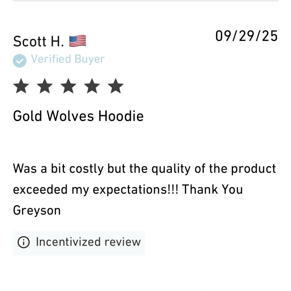 Greyson Gold Wolves Fireside Hoodie
Heavyweight HARD TO FIND Hoodie NWT Sold Out - Picture 8 of 13